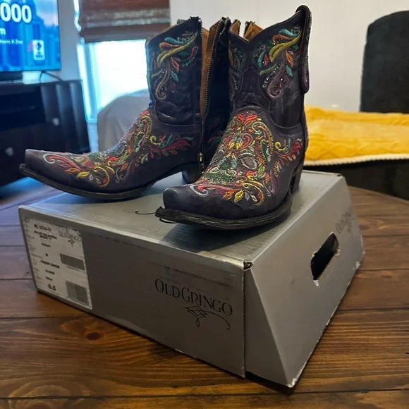 Old Gringo Women's Multicolor Embroidered Ankle Boots - Picture 9 of 9